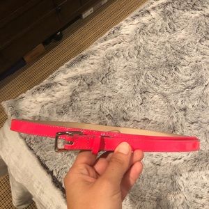 Hot Pink Cole Hann Skinny Belt